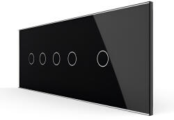 LIVOLO Panou Intrerupator Dublu + Dublu + Simplu cu Touch LIVOLO din Sticla, Standard Italian , 6 7M (1697)