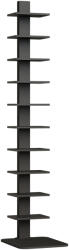 HOMCOM Bibliotecă Verticală înaltă cu 11 Rafturi, Bibliotecă Economisitoare de Spațiu Slim, Raft Industrial pentru Living, Dormitor, Birou, 34.5x41.5x163.5 cm, Negru | Aosom Romania (836-667V00BK) Biblioteca