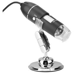 SpectrumPoint Microscop digital SpectrumPoint®, dispozitiv marire imagine zoom 1600X, iluminare cu 8 led-uri, USB, Micro, Type C, negru/argintiu (SP-010)