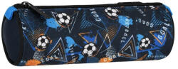 Starpak Penar etui cilindric cu 1 fermoar Starpak, 7.3 x 21.5 x 7.3 cm, 550972, Motiv Football (P4620) Penar