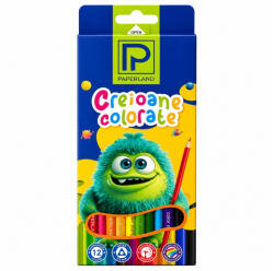PAPERLAND Set 12 creioane colorate Paperland PP-14100023, 12 culori (PP-14100023)