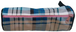 CNX Penar etui cilindric neechipat textil CNX in dungi, 1 fermoar, albastru cu alb, 203-A (P1449) Penar