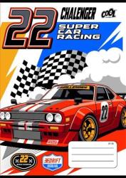  Füzet, tűzött, A5, kockás, 32 lap, COOL BY VICTORIA " Race cars" , " 27-32" (ISVFC96) (ISVFC96)