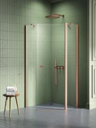 NEW TRENDY New Soleo Copper Brushed cabină de duș 90x90 cm cupru periat/sticlă transparentă K-1701 (K1701)
