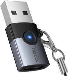 hoco. UA46B adapter USB - Type-C aljzat, OTG, SÖTÉTSZÜRKE (UA46B)