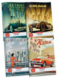 Herlitz Mix A5 Füzet - 32 Lapos, Sima Papír - 4 Minta (09057001)
