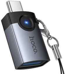 hoco. UA46C adapter Type-C - USB aljzat, OTG, SÖTÉTSZÜRKE (UA46C)