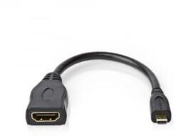 Nedis CVGP34790BK02 micro HDMI - HDMI adapter 0.20m fekete (CVGP34790BK02)