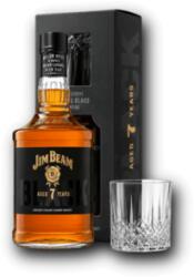 Jim Beam Black 7YO + 1 Pohárral 45% 0, 7L ajándékcsomagolás 1 pohárral