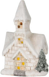 MagicHome MagicHome decorațiune de Crăciun, Biserică, 3 LED-uri galbene, 2xAAA, 17 x 11 x 27 cm