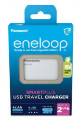 Panasonic Eneloop BQ-CC87 akkumulátor töltő időzítővel + 4db 2000mAh AA akkumulátor (K-KJ87MCD40USB) (K-KJ87MCD40USB) - aqua