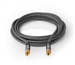 Nedis CSTB41000GY50 F csatlakozós koax kábel 75Ohm, 90dB, 5m (CSTB41000GY50) (CSTB41000GY50)
