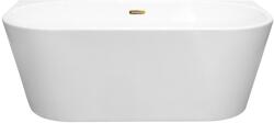Besco Vica fal mellé szerelhető fűrdőkád 169x80 cm ovális fehér #WAS-170VNZL (#WAS170VNZL)