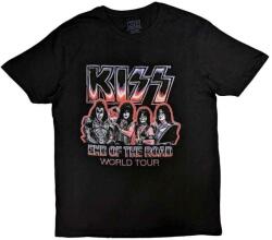 Kiss End Of The Road Tour Red (Back Print) Black L Ing (KISSTS53MB03)