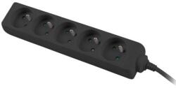 PremiumCord Prelungitor 230V 3m 5 prize, negru ppa5-03bk