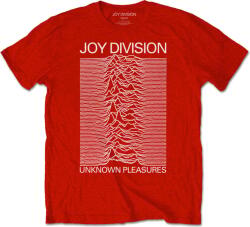 Joy Division Unknown Pleasures White On Red Red L Ing (JDTS04MR03)