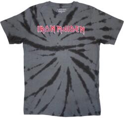 Iron Maiden Logo (Wash Collection) Charcoal Grey L Ing (IMTEE177MDD03)