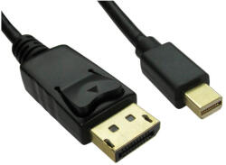 Akyga Mini DisplayPort - DisplayPort összekötő kábel 1, 8m Apa-Apa - nagy felbontású kép- és hangátvitel, erős csatlakozók, megbízható jelminőség (AK-AV-15)