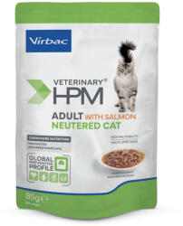 Virbac Veterinary HPM felnőtt nedves macskaeledel ivartalanított lazaccal MP 12x85g