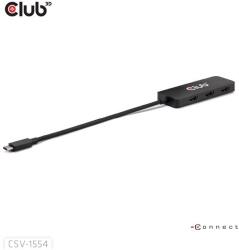 Club 3D USB Type-C to Triple HDMI Dokkoló Fekete (CSV-1554)
