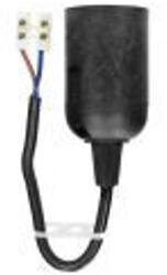 VIRONE LH/E27-20/B/PZ/50 Zsinóros foglalat E27, fekete, 50 db-os kiszerelés (LH/E27-20/B/PZ/50)