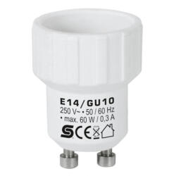 Somogyi Elektronic Kft SOMOGYI Home E14/GU10 foglalatátalakító adapter, max. 0, 3 A (E14/GU10)