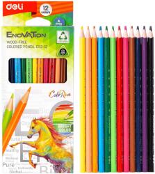 Deli Creioane colorate 12 culori/set, DELI Enovation