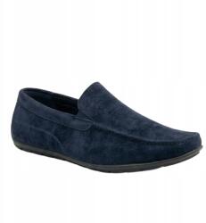  Férfi Mokaszin Bőr Talpbetét Divatos Szuper Bebújós Könnyű Kényelmes Casual (Z0613-18 Blue)
