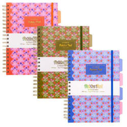 Pukka Pad Spirálfüzet, B5, vonalas, 100 lap, PUKKA PAD "Floral Project Book", vegyes minta (PUP2145) - tintasziget