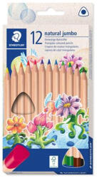STAEDTLER Színes ceruza készlet, háromszögletű, vastag, STAEDTLER "Noris® natural jumbo 1280N", 12 szín (TS1280NC12) - tintasziget