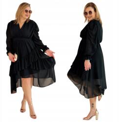 Cavaricci Ruha Nagy Méret Plus Size Midi Női Cavaricci Elegáns Fekete (S-40)