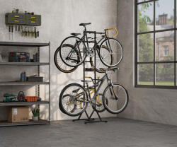  Biketec kerékpárállvány szabadon álló 4 kerékpárhoz fekete színben bike rack (BT0092BL)
