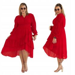 Cavaricci Ruha Nagy Méret Plus Size Midi Női Cavaricci Elegáns Piros (S-40)