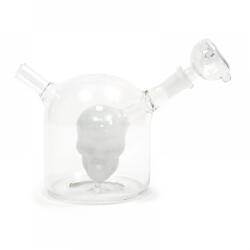  Bong din sticla Skull Cristal cu apa 10cm