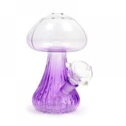  Bong din sticla Crystal Mushroom cu apa 12cm
