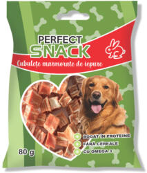  PERFECT SNACK PERFECT SNACK Cubulete Marmorate, XS-XL, Iepure, punguță recompense fără cereale câini, 80g
