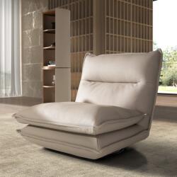 AC Atelier Fotoliu pivotant modern LUX, tapitat cu piele Gri taupe (AC 5244)