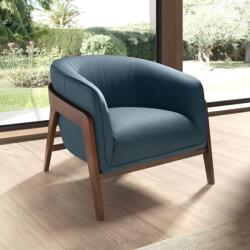 AC Atelier Fotoliu cu design modern piele naturala Petrol blue (AC 5196)