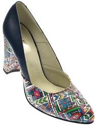 Ciucaleti LUX Marimea 36 - Pantofi dama eleganti din piele naturala bleumarin toc 9 cm LNAA8BOXCOLOR