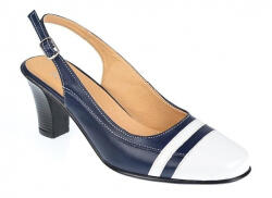 Ciucaleti Marimea 37, 39 Pantofi dama decupati din piele naturala - Model elegant cu toc 7cm - S301ABL