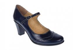 Ciucaleti Marimea 35 Pantofi dama eleganti din piele naturala bleumarin, box - P104BLM5