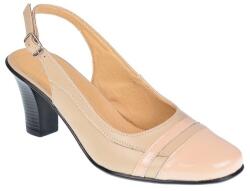 Ciucaleti Marimea 37 Pantofi dama decupati, eleganti, din piele naturala, cu toc 7cm - S301BEJBEJ