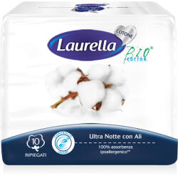 Laurella Absorbante de noapte din bumbac organic 5 picaturi Bio Cotton, 10 bucati, Laurella