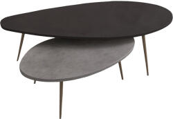 FDY Set 2 Masute Cafea Monnart Finisaj Negru-Gri, Dim. 116x46x46 Cm Masa de cafea