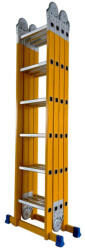 Mesterino Scara multifunctionala din fibra de sticla MESTERINO TOOLS MTJL-406B, 4x6 trepte, 6.96 metri, greutate maxima suportata 150 kg (mst-MTJL-406B)