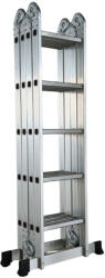 MESTERINO Scara multifunctionala din aluminiu cu balama MESTERINO TOOLS MTJL201-4X5, 4X5 trepte, 5.8 metri, greutate maxima suportata 150 kg (mst-MTJL201-4X5)