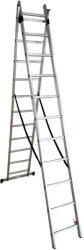 Mesterino Scara combinata din aluminiu MESTERINO TOOLS MTJL206-2X11, 2X11 trepte, 5.46 metri, greutate maxima suportata 150 kg (mst-MTJL206-2X11)