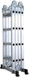 Mesterino Scara multifunctionala din aluminiu cu balama 4X4 trepte MESTERINO TOOLS MTJL202-4X4, 4.67 metri, greutate maxima suportata 150 kg (mst-MTJL202-4X4)