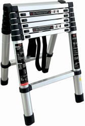 MESTERINO Scara telescopica din aluminiu dubla MESTERINO TOOLS JL-101-2X2.0, 2+2 metri, 2x7 trepte, greutate maxima 150 kg (mst-JL-101-2X2.0)