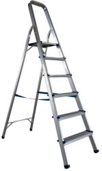 Mesterino Scara pliabila din aluminiu cu platforma MESTERINO TOOLS MTJL-302-1x6, 6 trepte, 1.7 metri, greutate maxima suportata 120 kg (mst-MTJL-302-1x6)